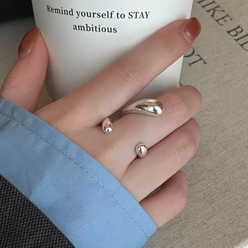 Street Fashion Rings - PANJBJ 925 ayar gümüş düzensiz yüzük