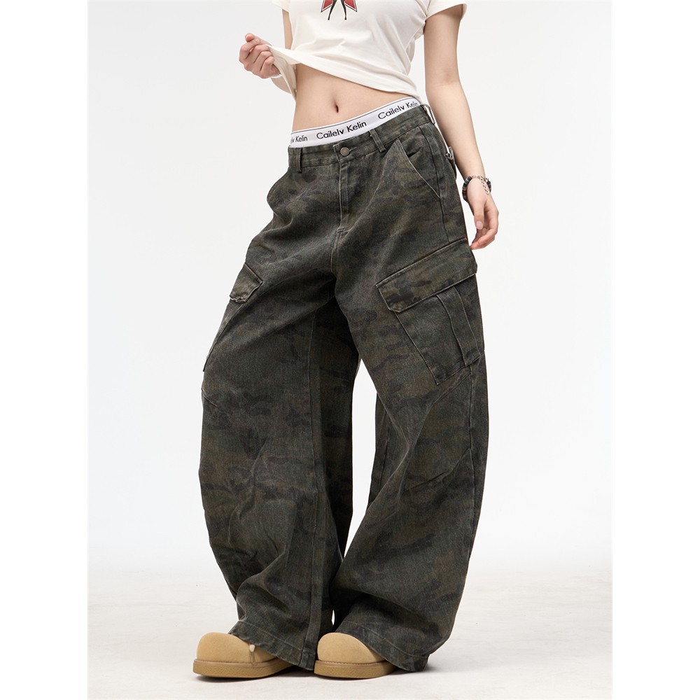 Street Fashion Style - Kamuflaj İş Pantolonu Unisex Havalı Sokak