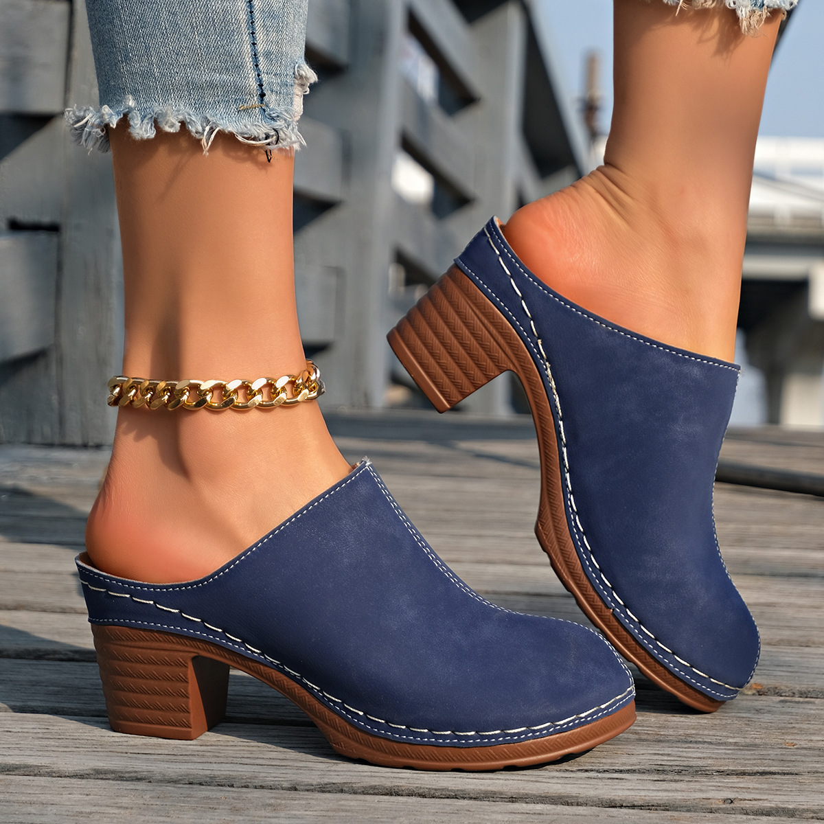 Street Fashion Events - Yastıklı Kadın Sandaletleri Çiçek Desenli Oyuk