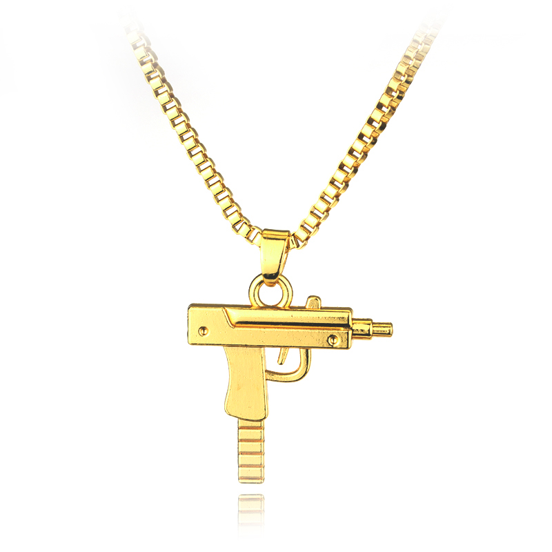 Street Fashion Art - Trendy Uzi Silah Şekilli Kolye Kolye