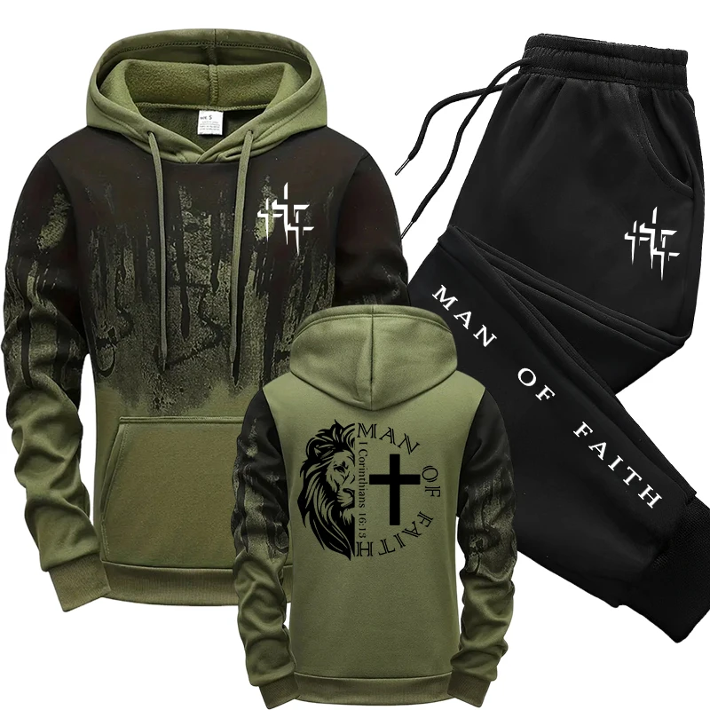 Street Fashion Art - Man of Faith Desenli Erkek Takımı