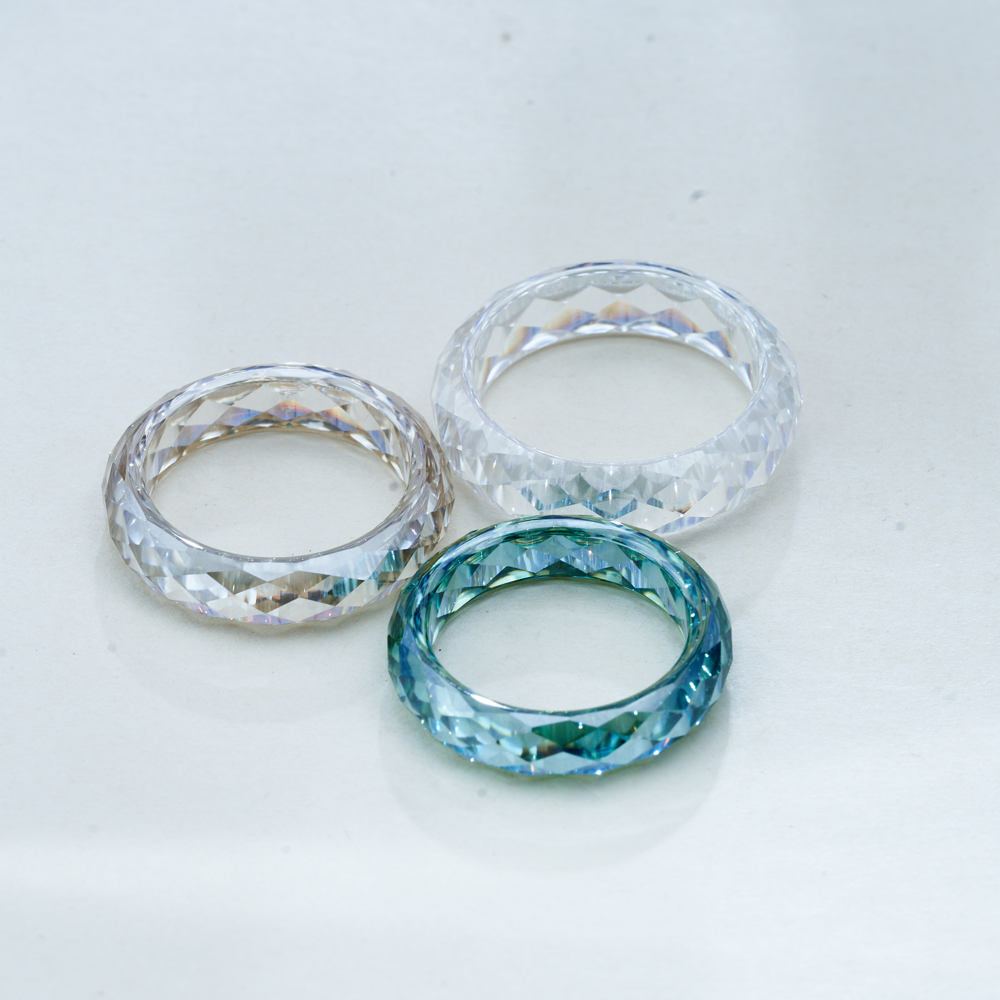 Street Fashion Rings - D‑Color VVS1 Çok Renkli Moissanite Yüzük