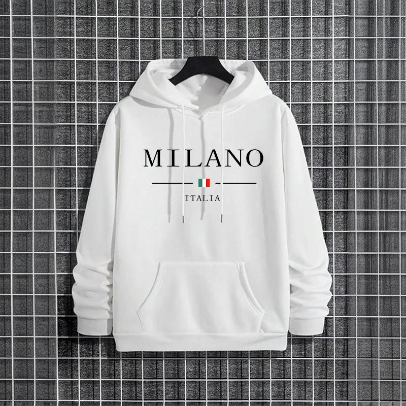 Street Fashion In Milan - İtalya Milano Moda Erkek Kapüşonlu Sweatshirtleri