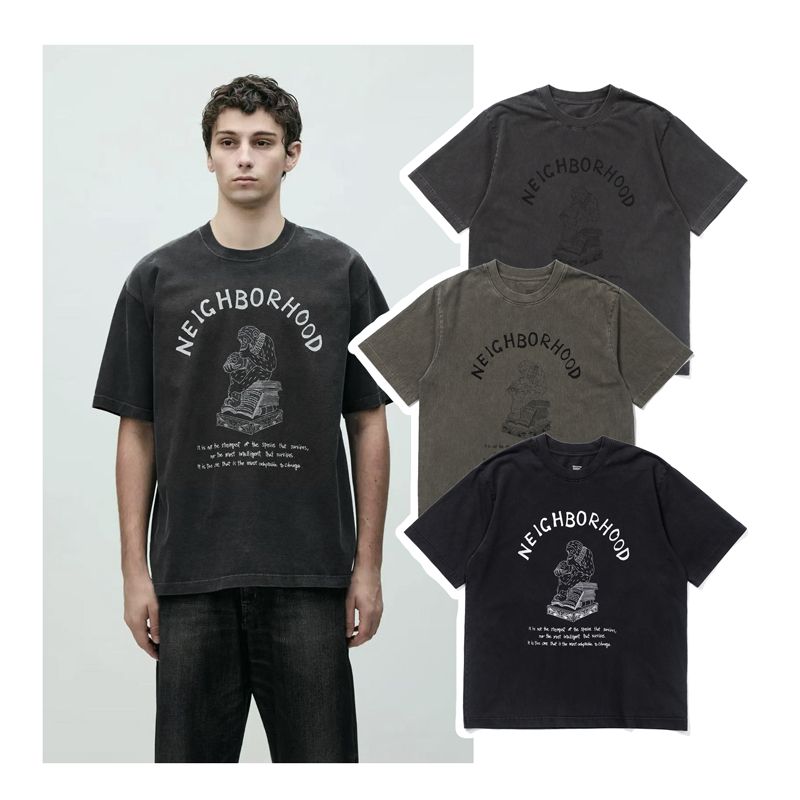 Street Fashion Of Japan - NBHD Carve Meditation Maymun Baskılı Tişört
