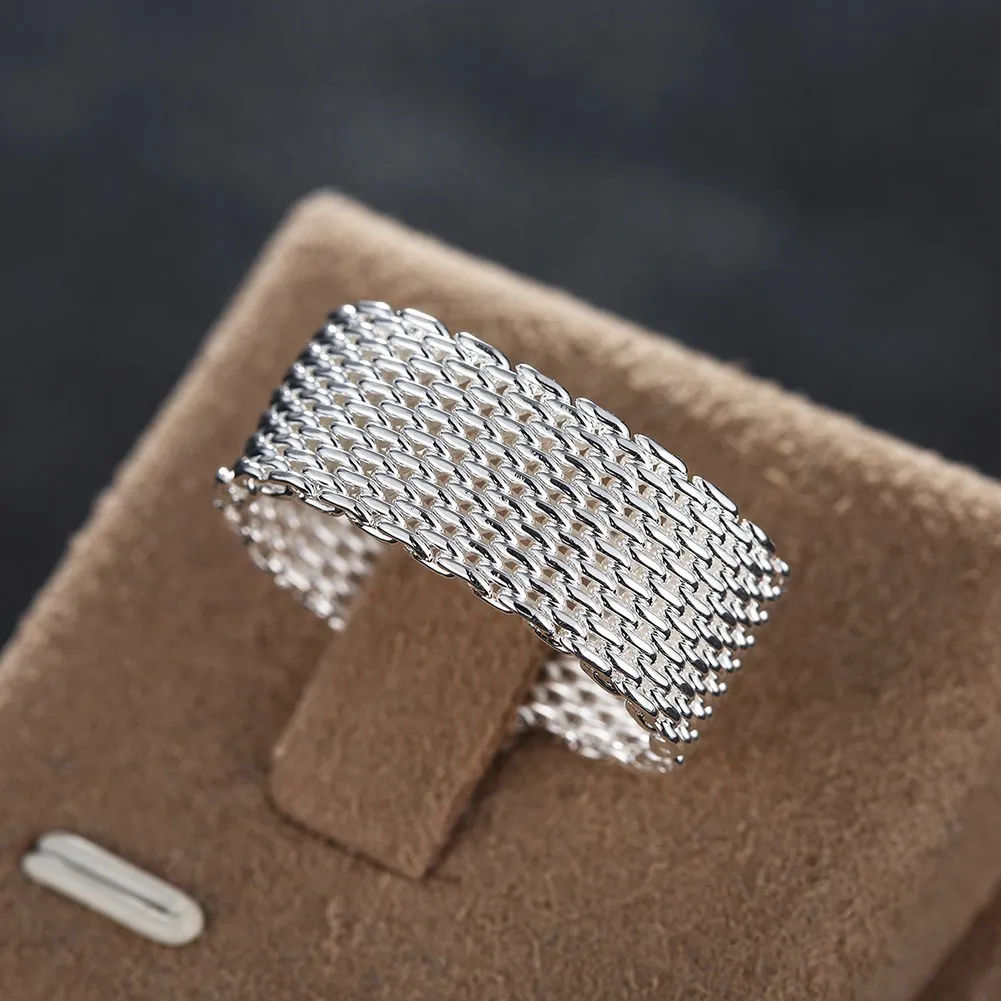 Retro 925 ayar gümüş dokuma ör - Street Fashion Rings incelemesi ve fiyatı