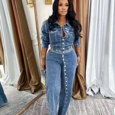 Kot Takım Elbise Kadın Denim 2 - Street Fashion Jeans Women incelemesi ve fiyatı
