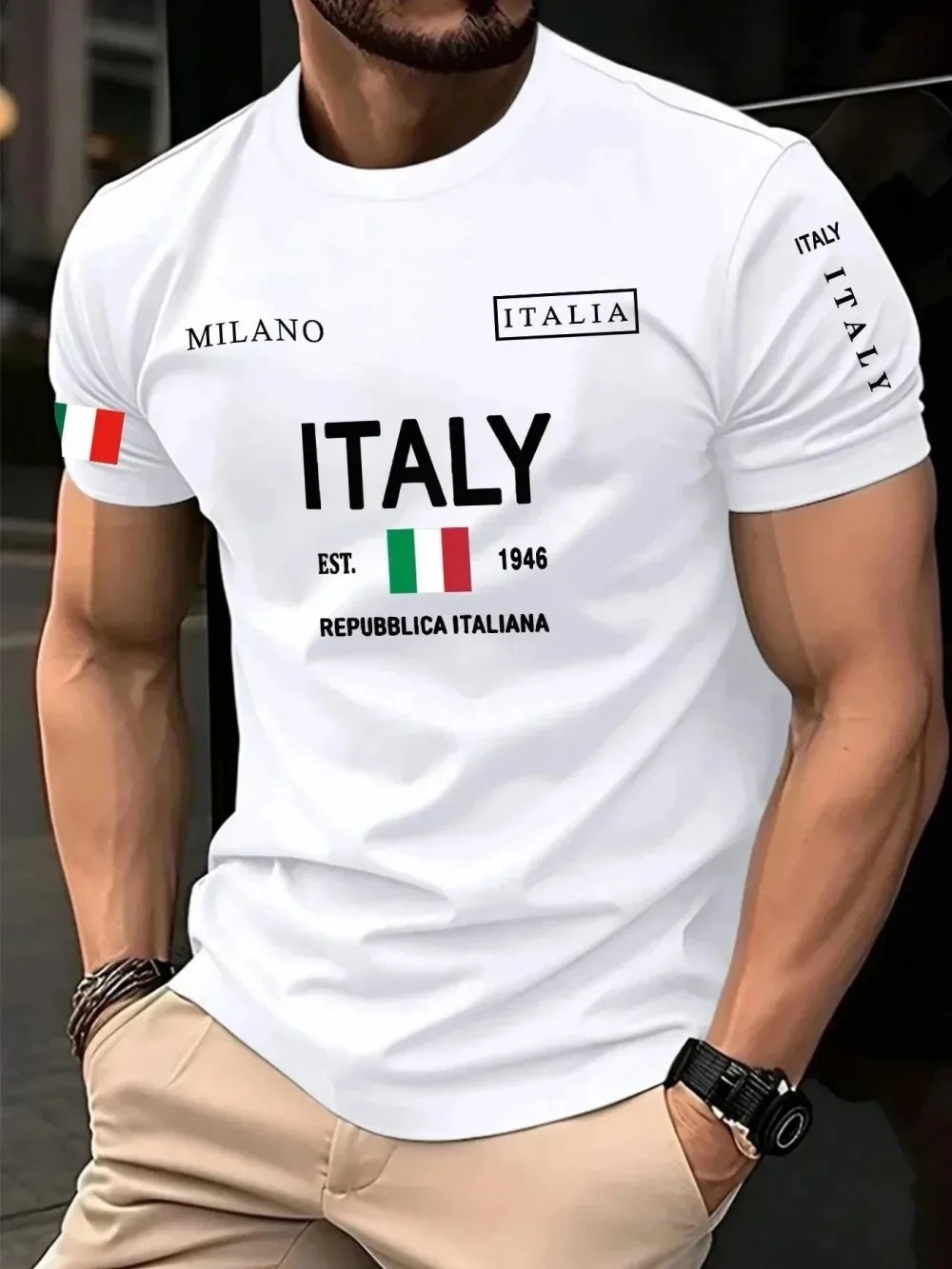 3D Baskı Avrupa Amerika Moda T - Street Fashion In Milan incelemesi ve fiyatı
