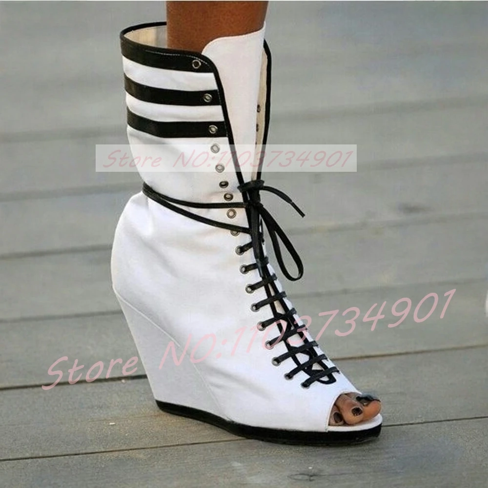 Siyah Çizgili Peep Toe Takozla - Street Fashion Events incelemesi ve fiyatı