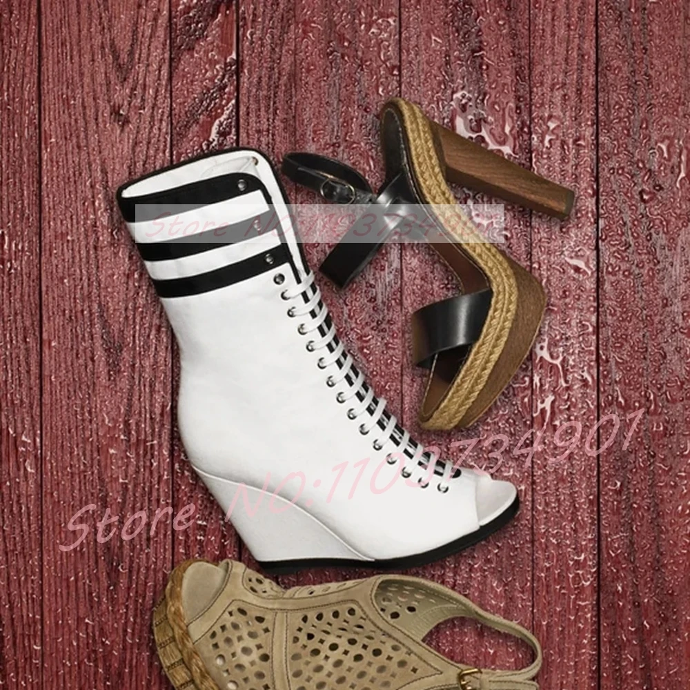 Siyah Çizgili Peep Toe Takozla - Street Fashion Events incelemesi ve fiyatı