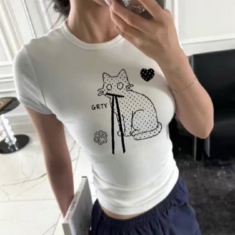 %100 Pamuk Y2K Slim Fit Kısalt - Fashion Street Cat incelemesi ve fiyatı
