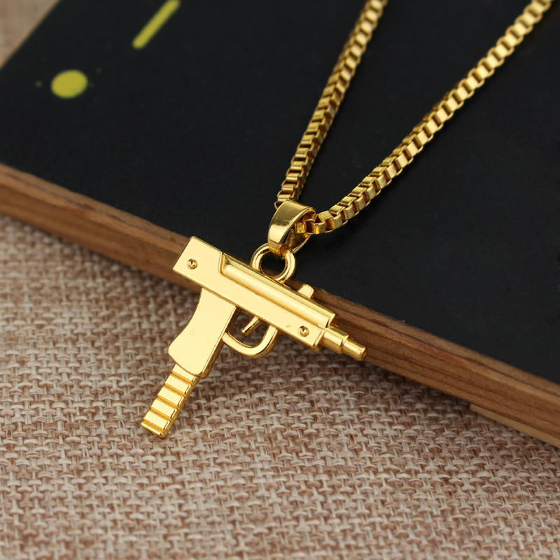 Trendy Uzi Silah Şekilli Kolye - Street Fashion Art incelemesi ve fiyatı