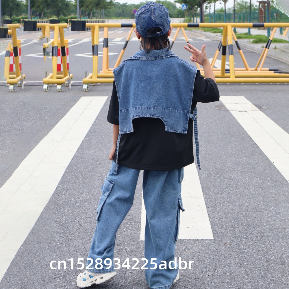Çocuk Hip Hop Giyim Denim Mavi - Street Fashion Jeans Women incelemesi ve fiyatı