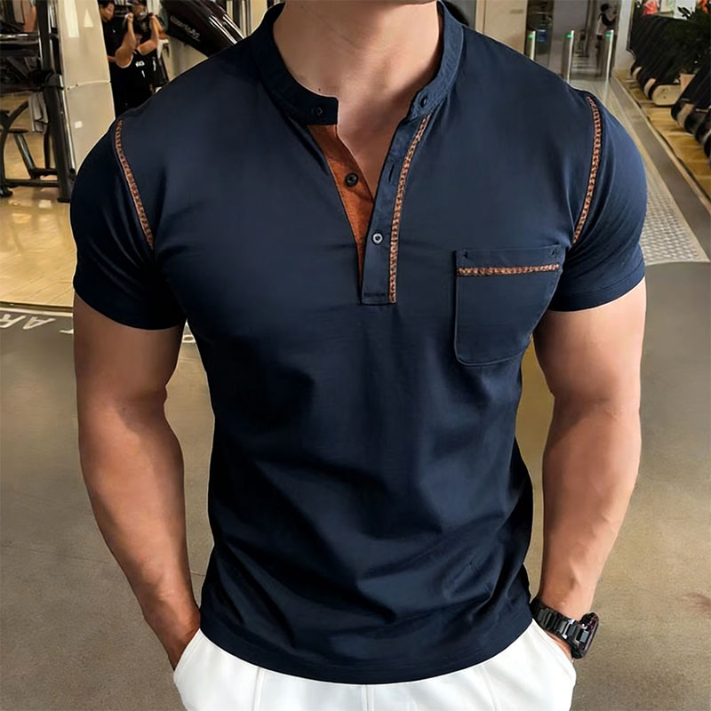 Yeni Yaz Erkek Henry Yaka Kısa - Street Fashion Style incelemesi ve fiyatı
