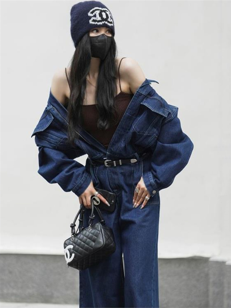 Sokak Denim Kot Tulum Kadınlar - Street Fashion Jeans Women incelemesi ve fiyatı